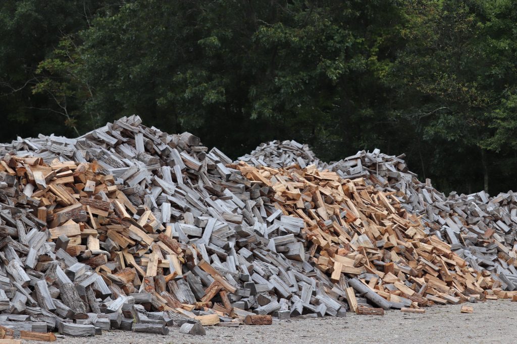 Firewood piles